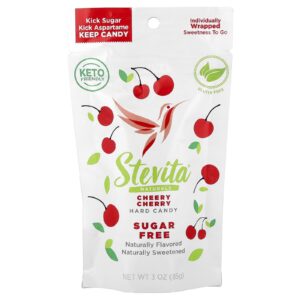 Stevita Naturals Naturals Doce Dura sem Açúcar Cereja e Cereja 85 g (3 oz)