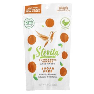Stevita Naturals Naturals Doces Duras sem Açúcar Laranja Outrageus 85 g (3 oz)