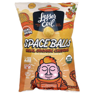LesserEvil Space Balls Cheddar Orgânico de Verdade 142 g (5 oz)