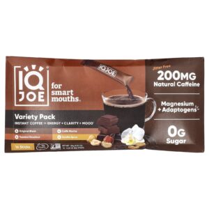 IQBAR IQJOE® Café Instantâneo para Energia + Clareza + Humor Embalagem Variada 16 Bastões 8 g (028 oz) Cada