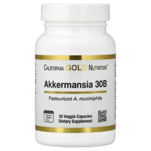 California Gold Nutrition Akkermansia 30B 30 Cápsulas Vegetais (150 mg por Cápsula)