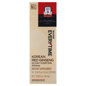 JungKwanJang Extrato de Ginseng Vermelho Coreano Sempre 10 Bastões 10 ml (034 fl oz) Cada