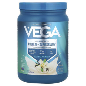 Vega Premium Protein + Supergreens™ Baunilha Cremosa 510 g (1 lb 2 oz)