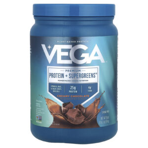 Vega Premium Protein + Supergreens™ Chocolate Cremoso 510 g (1 lb 2 oz)