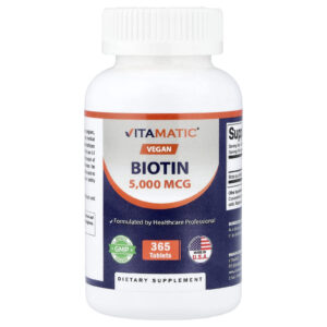 Vitamatic Biotina Vegana 5.000 mcg 365 Comprimidos