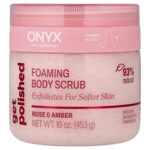 Onyx Professional Get Polido Esfoliante Corporal com Espuma Rosa e Âmbar 453 g (16 oz)