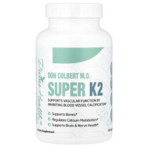 Divine Health Don Colbert MD Super K2 120 Cápsulas (200 mcg por Cápsula)