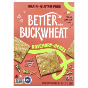 Better with Buckwheat Biscoitos de Trigo Sarraceno Alecrim e Ervas 120 g (425 oz)