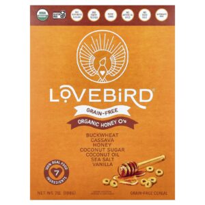 Lovebird Cereal sem Grãos Mel Orgânico Os 198 g (7 oz)