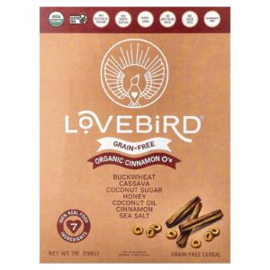 Lovebird Cereal sem Grãos Canela Orgânica 198 g (7 oz)