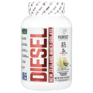 PERFECT Sports Óleo do Isolado de Whey da Nova Zelândia Baunilha Francesa 908 g (2 lb)