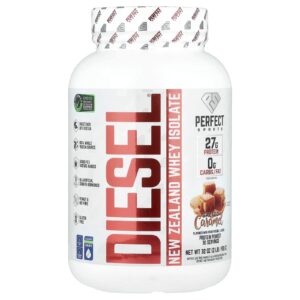 PERFECT Sports Óleo do Óleo de Óleo Isolado de Whey da Nova Zelândia Caramelo Salgado 908 g (2 lbs)