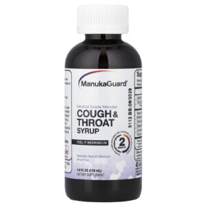 ManukaGuard Xarope para Tosse e Garganta Mel de Manuka de Classe Medicinal 118 ml (4 fl oz)