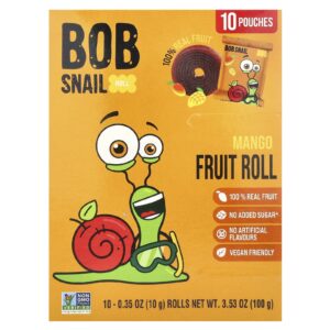 Bob Snail Rolo de Frutas Manga 10 Sachês 10 g (035 oz) Cada