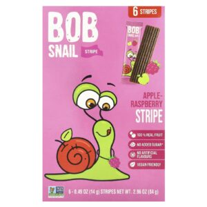 Bob Snail Faixa de Frutas Maçã-Framboesa 6 Unidades 14 g (049 oz) Cada