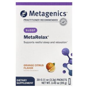 Metagenics MetaRelax® Laranja e Cítricos 30 Embalagens 33 g (011 oz) Cada
