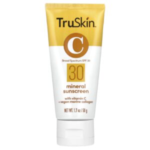 TruSkin Protetor Solar Mineral com Vitamina C + Colágeno Marinho Vegano FPS 30 50 g (17 oz)