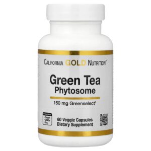 California Gold Nutrition Chá Verde Phytosome 150 mg 60 Cápsulas Vegetais