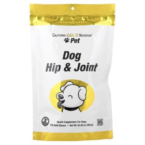 California Gold Nutrition Pet Quadril e Articulações dos Cães 120 Cápsulas Mastigáveis 300 g (1058 oz)