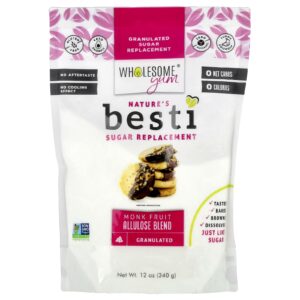 Wholesome Yum Besti Substituto de Açúcar Granulado Mistura de Allulose de Frutas-dos-Monges 340 g (12 oz)