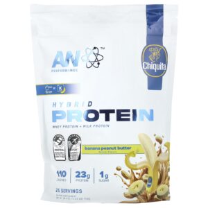 AN Supps Performance Proteína Híbrida Chiquita® Manteiga de Amendoim e Banana 750 g (165 lb)