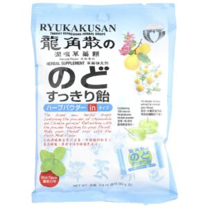 Ryukakusan Gotas de Ervas Refrescantes para a Garganta Menta 22 Gotas 80 g (28 oz)