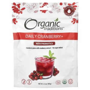 Organic Traditions Cranberry+ Diário com Probióticos 100 g (35 oz)
