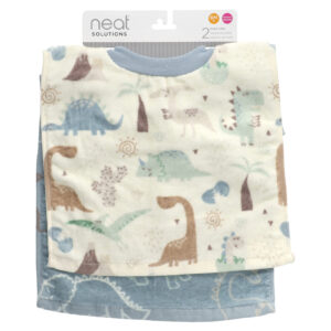 Neat Solutions Babadores para Bebês 6M ou mais Dinossauros 2 Unidades