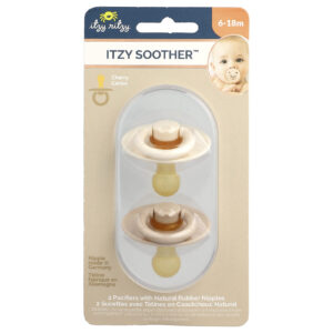 itzy ritzy Itzy Soother™ Chupetas com Bicos de Borracha Natural 6 a 18 Meses Coco e Torrada 2 Chupetas