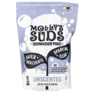 Mollys Suds Cápsulas para Lava-Louças Sem Perfume 60 Cápsulas 084 kg (2963 oz)