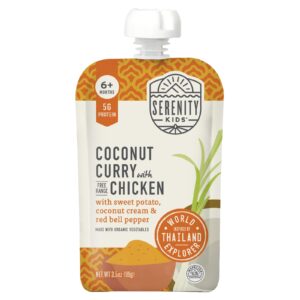 Serenity Kids Coco e Curry com Frango Caipira Mais de 6 Meses 99 g (35 oz)
