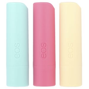 EOS Balm Labial 100% Natural e Orgânico Embalagem Variada 3 Balms Labiais 4 g (014 oz) Cada