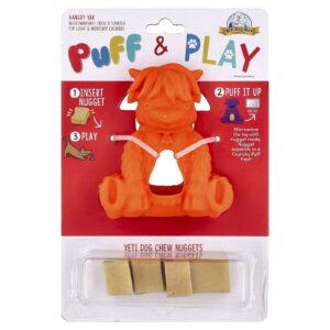 Yeti Dog Chew Puff & Play Dispensador de Guloseima Yeti Dog Chew Nuggets Laranja 4 Nuggets 1 Dispensador