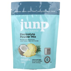 JUNP Hydration Mistura de Eletrólitos em Pó Pina Colada 20 Embalagens 4 g (014 oz) Cada