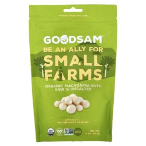 GoodSam Noz de Macadâmia Orgânica Crua e Sem Sal 113 g (4 oz)