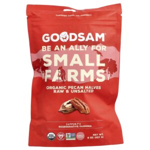 GoodSam Metades de Pecã Orgânicos Crus e Sem Sal 227 g (8 oz)