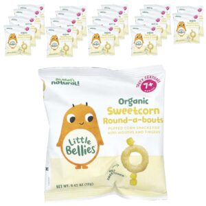 Little Bellies Round-A-Bouts Orgânicos A partir de 7 Meses Milho Doce 18 Sacos 12 g (042 oz) Cada