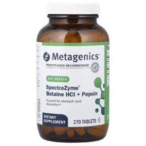 Metagenics Cloridrato de Betaína + Pepsina SpectraZyme® 270 Comprimidos