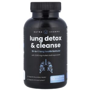 NutraChamps Detox e Limpeza Pulmonar 60 Cápsulas Veganas