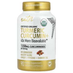 Nutri Curcumina de Cúrcuma Orgânica+ 90 Cápsulas Orgânicas