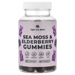 True Sea Moss Gomas de Musgo Marinho e Sabugueiro 60 Gomas