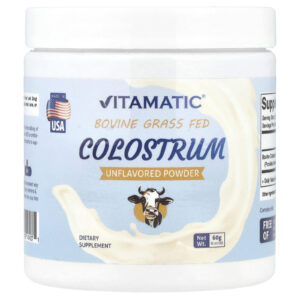 Vitamatic Colostro Bovino de Gado Criado no Pasto Sem Sabor 60 g (211 oz)