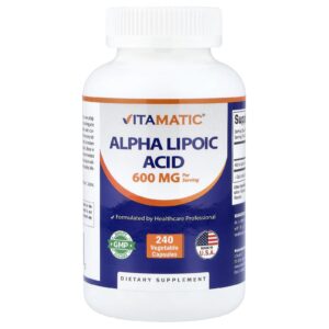 Vitamatic Ácido Tióctico 240 Cápsulas Vegetais (300 mg por Cápsula)