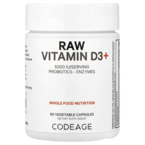 Codeage Vitamina D3+ Crua 60 Cápsulas Vegetais