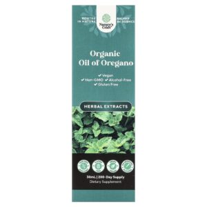 Natures Craft Óleo de Orégano Orgânico Sem Álcool 30 ml