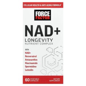 Force Factor Complexo de Nutrientes para Longevidade NAD+ 60 Cápsulas Vegetais