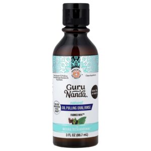 GuruNanda Enxaguante Bucal Extraído em Óleo Natural Farmed Mint™ 887 ml (3 fl oz)