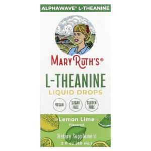 MaryRuths L-Theanine Liquid Drops Limão Siciliano e Lima 60 ml (2 fl oz)
