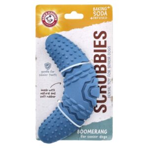 Arm & Hammer Scrubbies Brinquedo Dentário para Cães Idosos Boomerang 1 Brinquedo