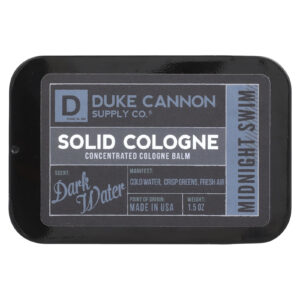 Duke Cannon Supply Co. Colônia Sólida Midnight Swim Água Escura 15 oz